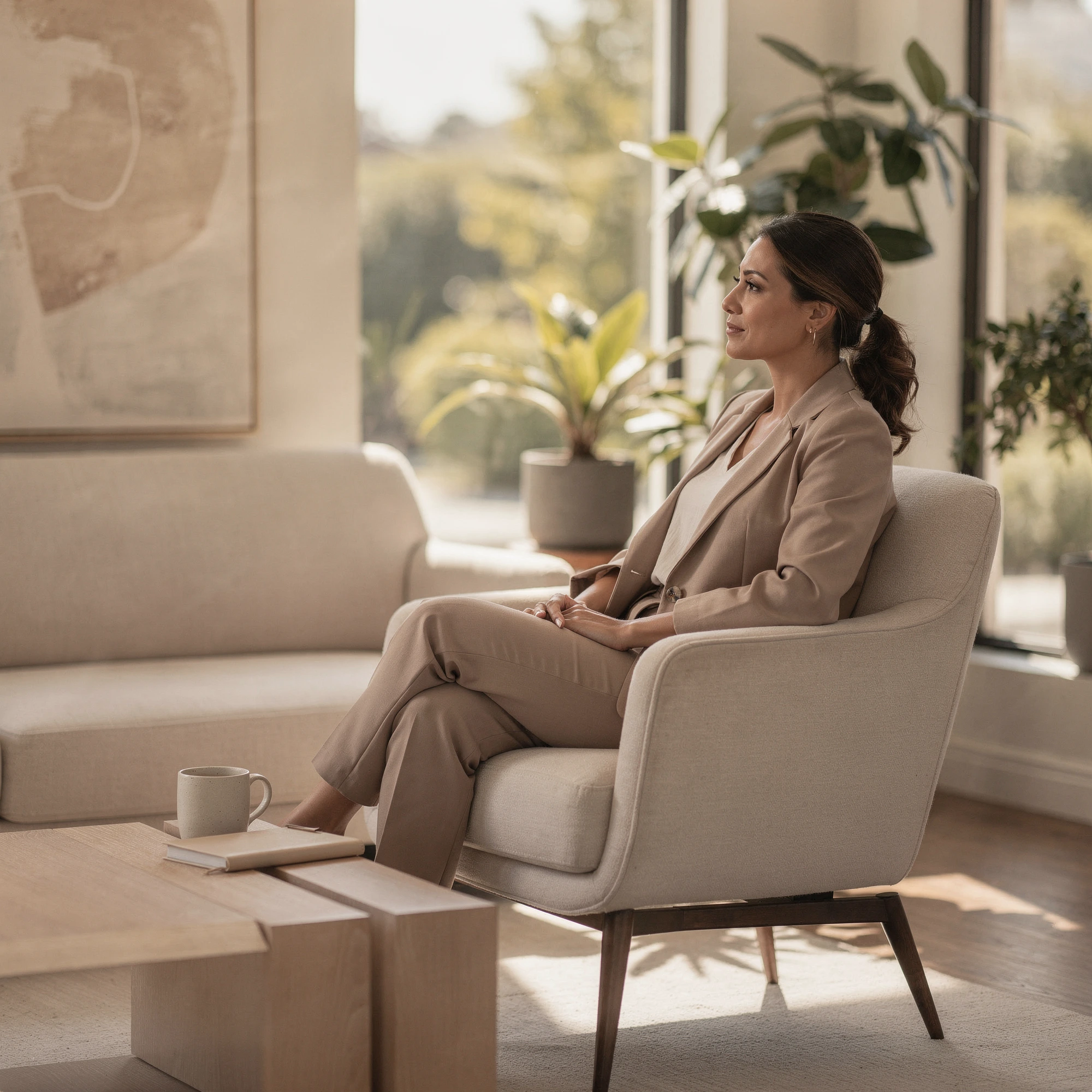 Psychiatrist in Winnetka, CA – therapy session in a calm counseling office at Uriel Behavioral Wellness